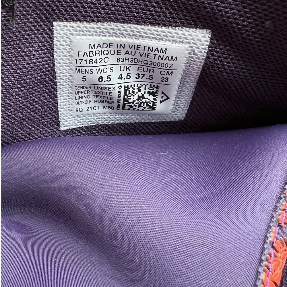 Converse Pro Leather‎ X2 Trek Hi Purple Paria Faraneh - Women's Size 6.5 USED - Picture 8 of 8